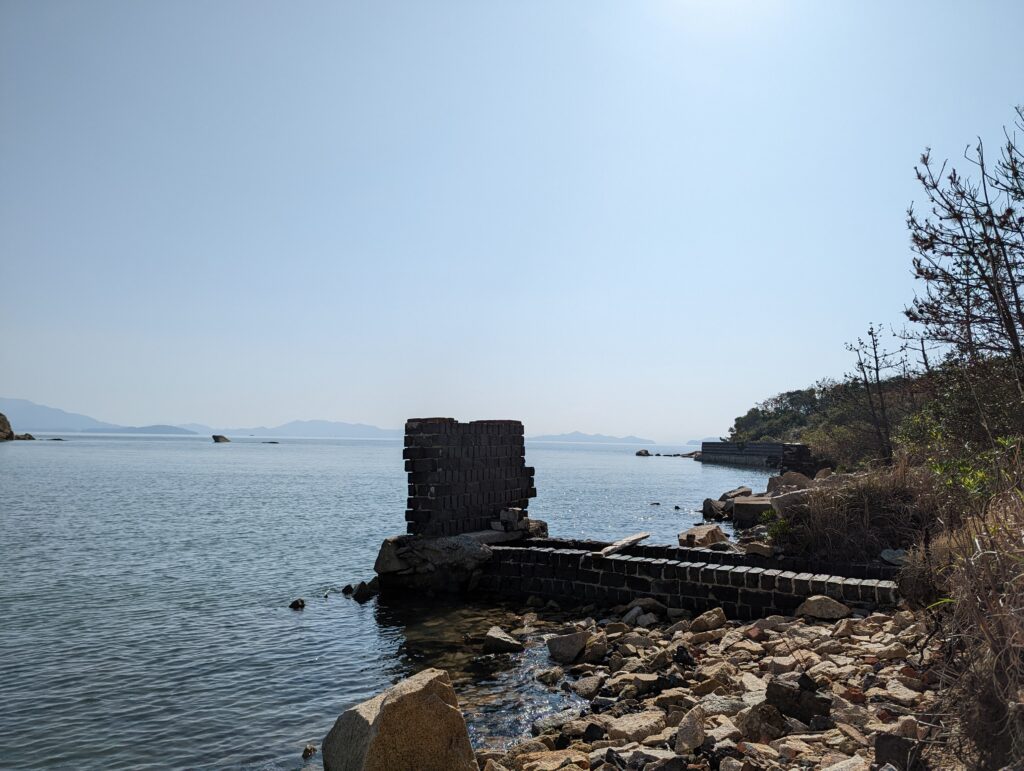 犬島精錬所美術館の煉瓦跡